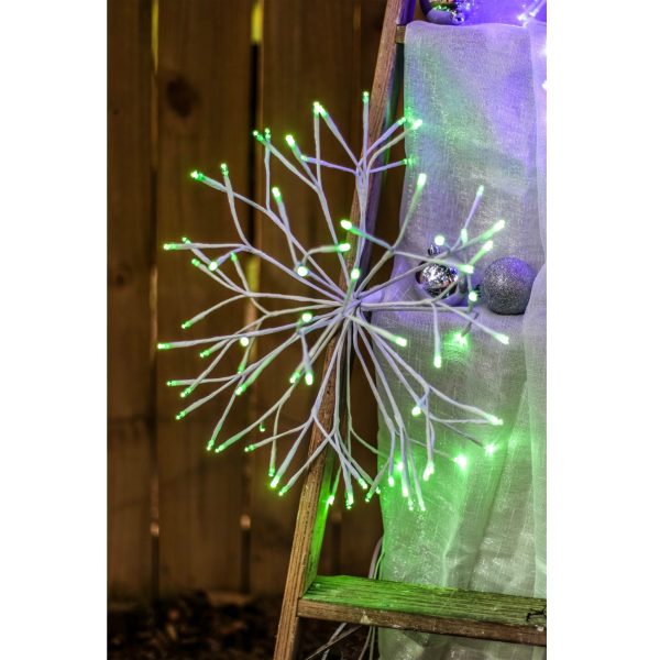 Holiday Bright LED3D16STLCLGR LED 3D Starlight Cluster with 72 Green Lights, 16  Cheap - Image 2