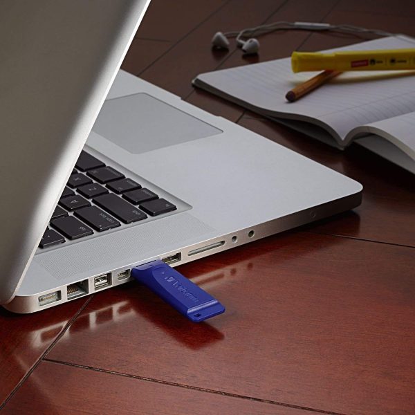 Verbatim 98658 USB Flash Drive, Cap-Less & Universally Compatible, Blue, 64GB on Sale - Image 2