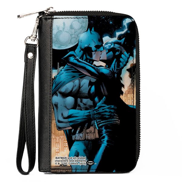 PU Zip Around Wallet Rectangle - Batman Hush Kissing Catwoman Comic Book Scene Sale