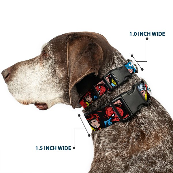 Plastic Clip Collar - 5-Marvel Characters Black Sale - Image 2